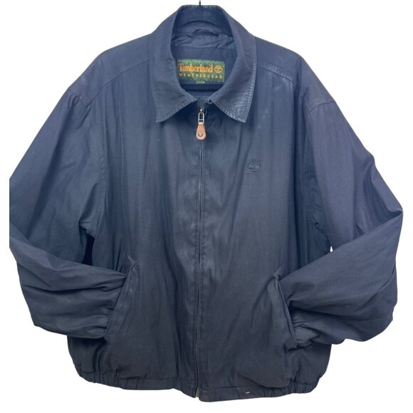 Timberland Weathergear Men's L  Jacket Navy Blue Lined - Picture 9 of 11